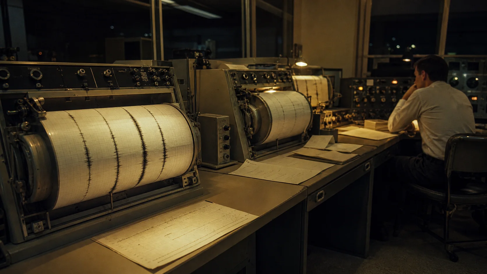 Reconstitution d’une salle des années 1970 enregistrant les signaux sismiques lunaires