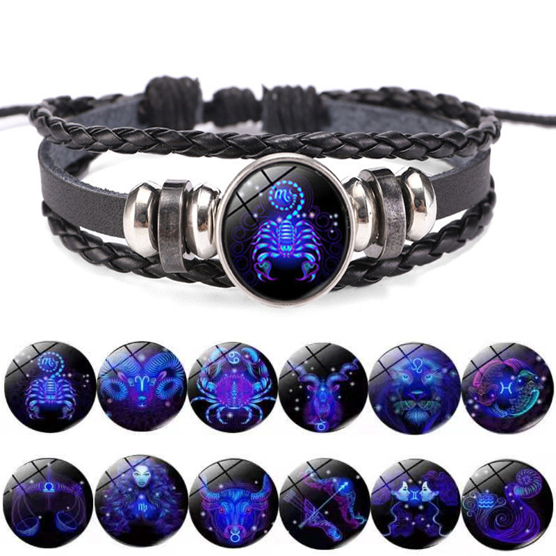 Bracelet Zodiacal Cancer – Médaillon Céleste Violet