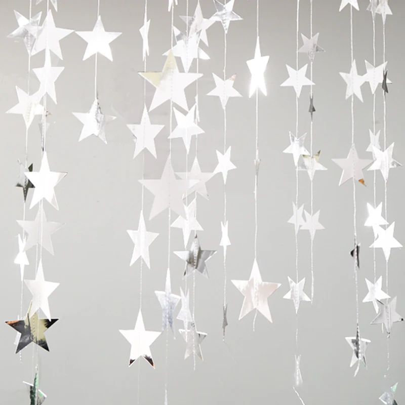 Guirlande Papier Lune et Étoiles – Décoration Céleste 4 m