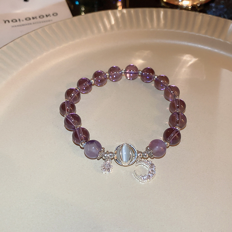 Bracelet Opale Bleue Croissant de Lune & Étoile – Image 5