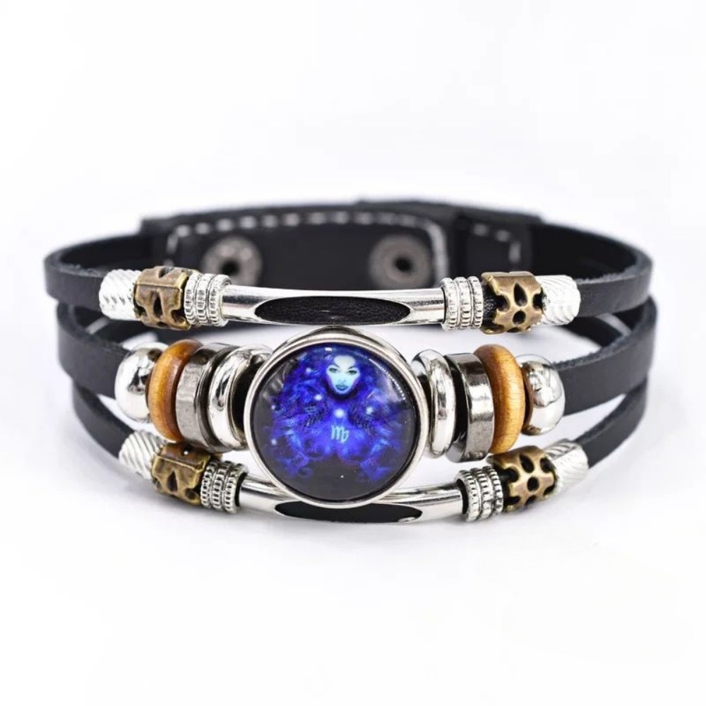 Bracelet Zodiacal Vierge - Médaillon Céleste