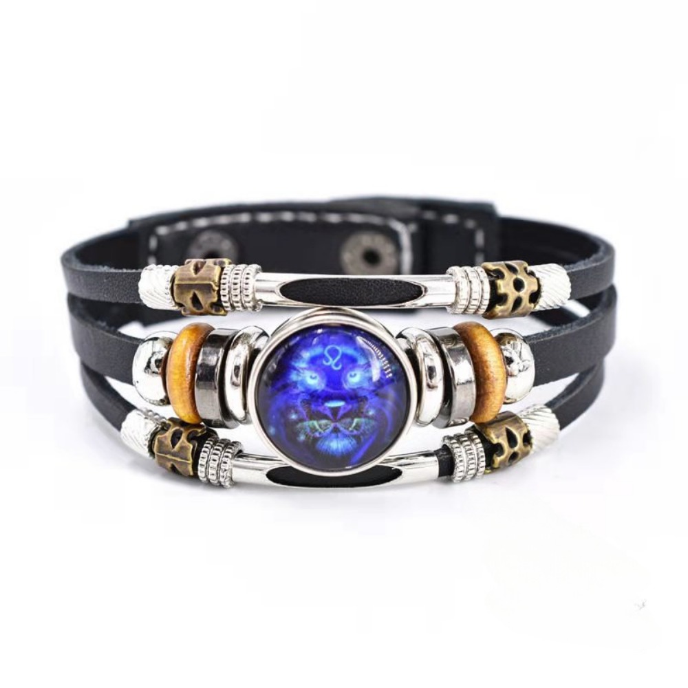 Bracelet Zodiacal Lion - Médaillon Céleste