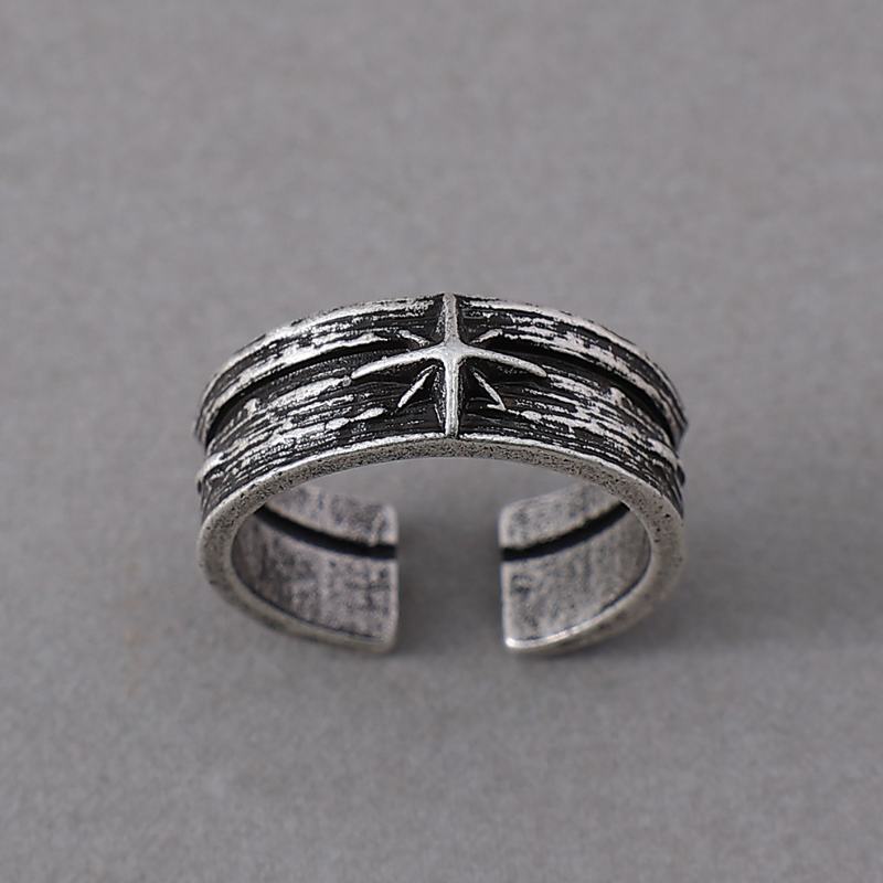Bague Étoile Fine – Anneau Ouvert Argenté