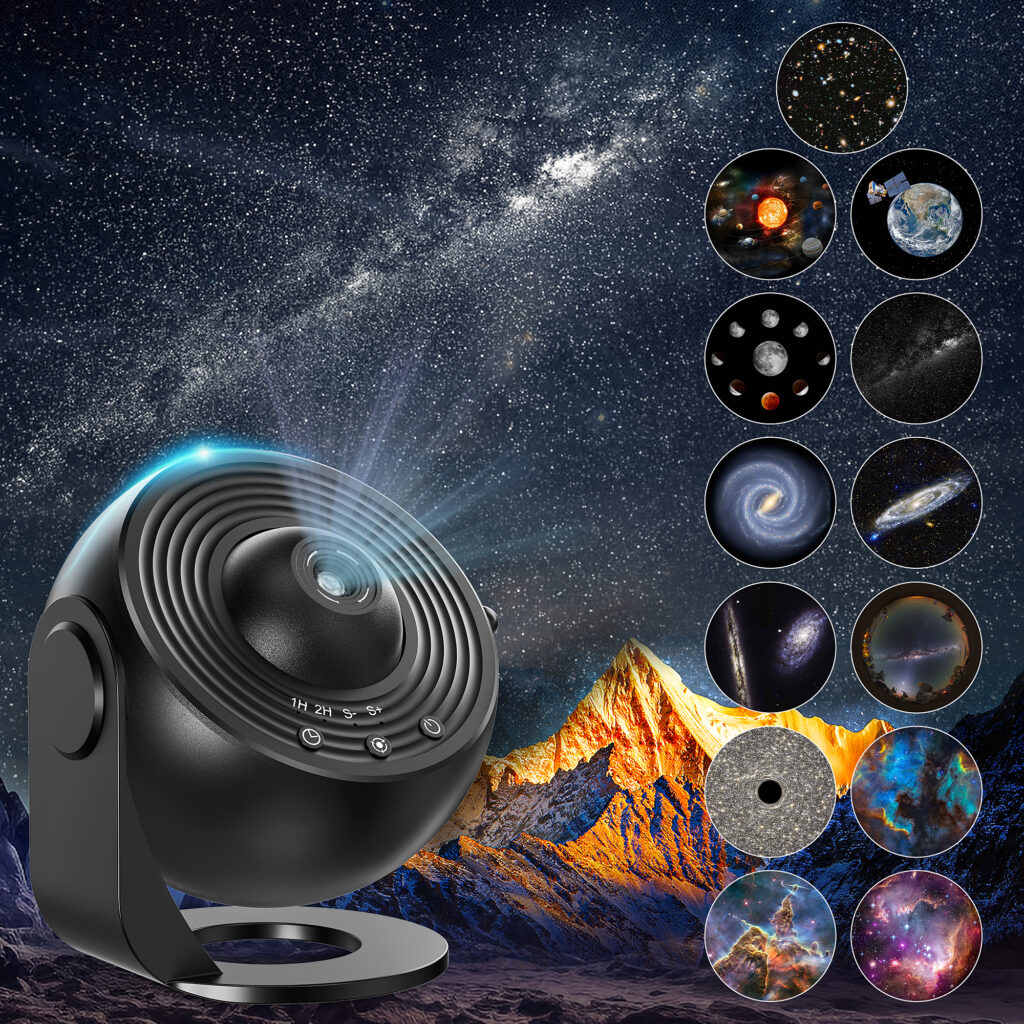 Projecteur Planétarium 13 Motifs - Lune, Galaxies & Système Solaire