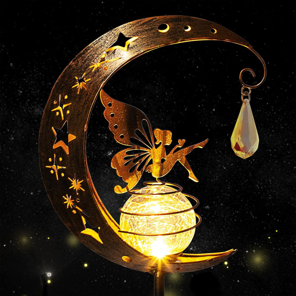 Lampe Solaire Croissant de Lune - Fée & Globe Craquelé