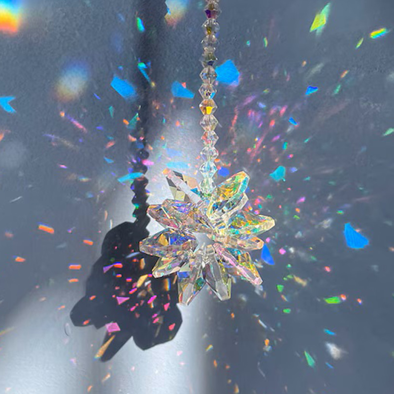 Attrape-Lumière Étoile en Cristal – Suspension Irisée