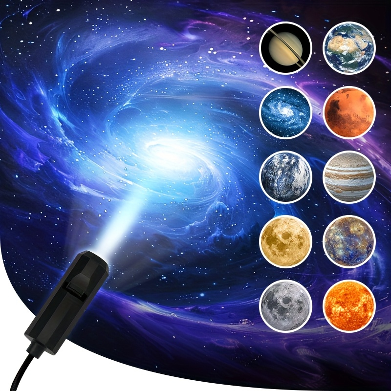 Projecteur USB Planètes & Lune – Voyage Galactique
