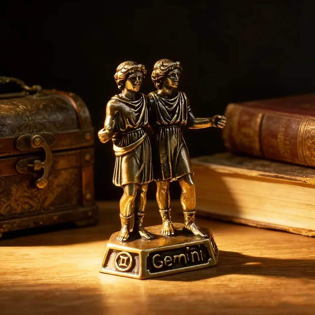 Statuette des Gémeaux – Signe du zodiaque en laiton