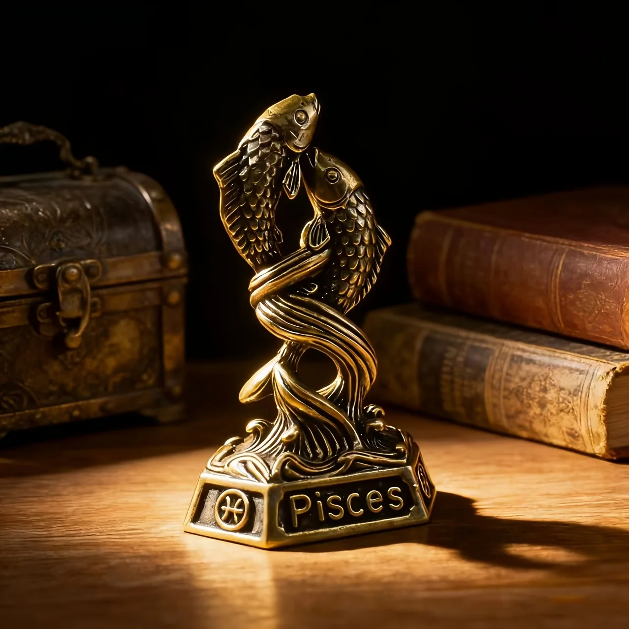 Statuette des Poissons – Signe du zodiaque en laiton