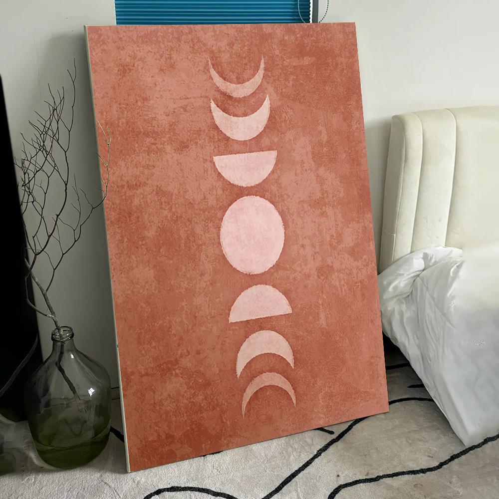 Affiche Soleil Graphique – Paysage Abstrait Terracotta