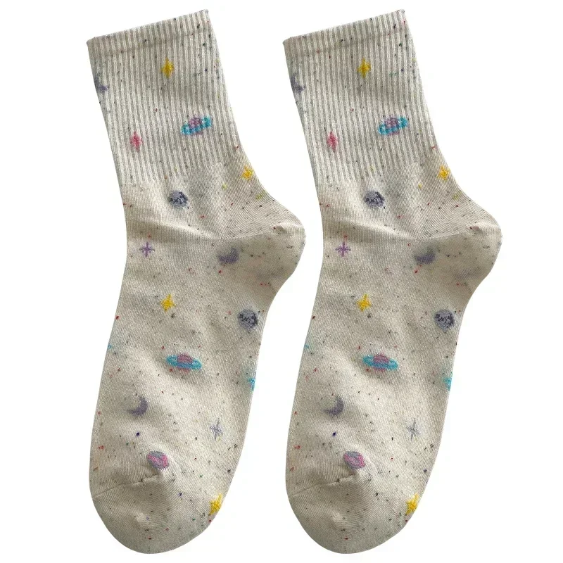 Chaussettes Galaxie – Lunes, Planètes & Étoiles Colorées