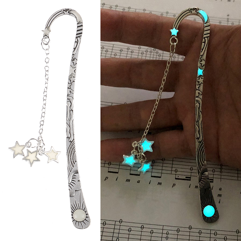 Marque-page Lune & Étoiles – Éclat Turquoise