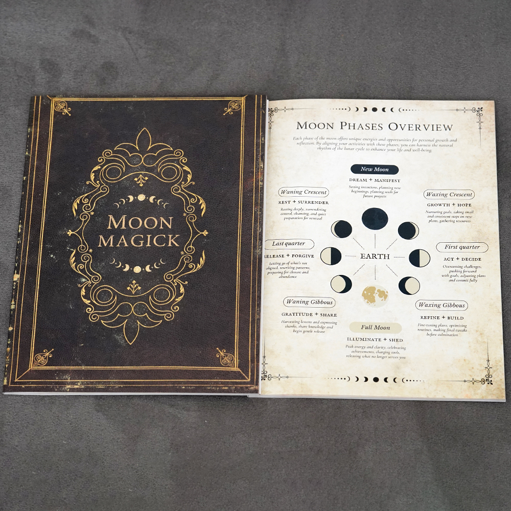 Carnet Lunaire Moon Magick – Couverture Noire & Dorée