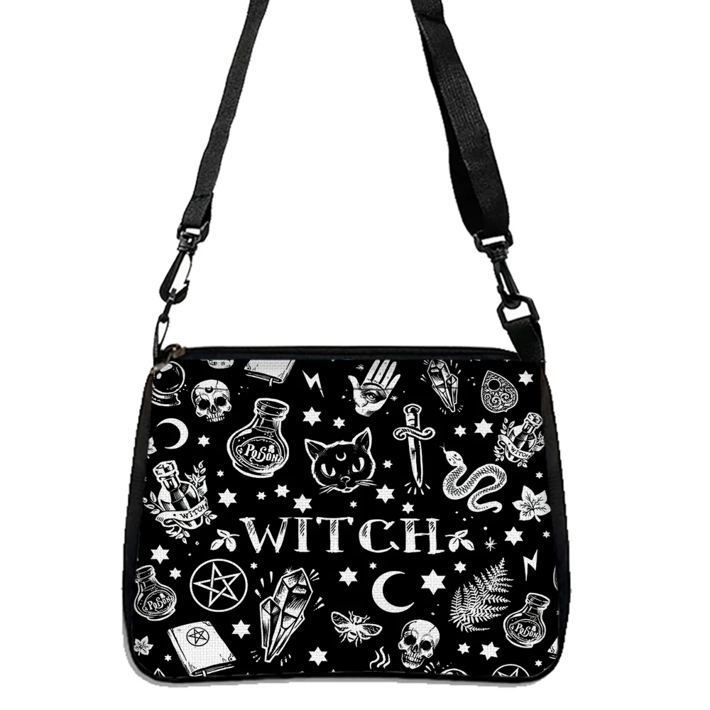 Sac à bandoulière Witch – Chat noir et croissant de lune